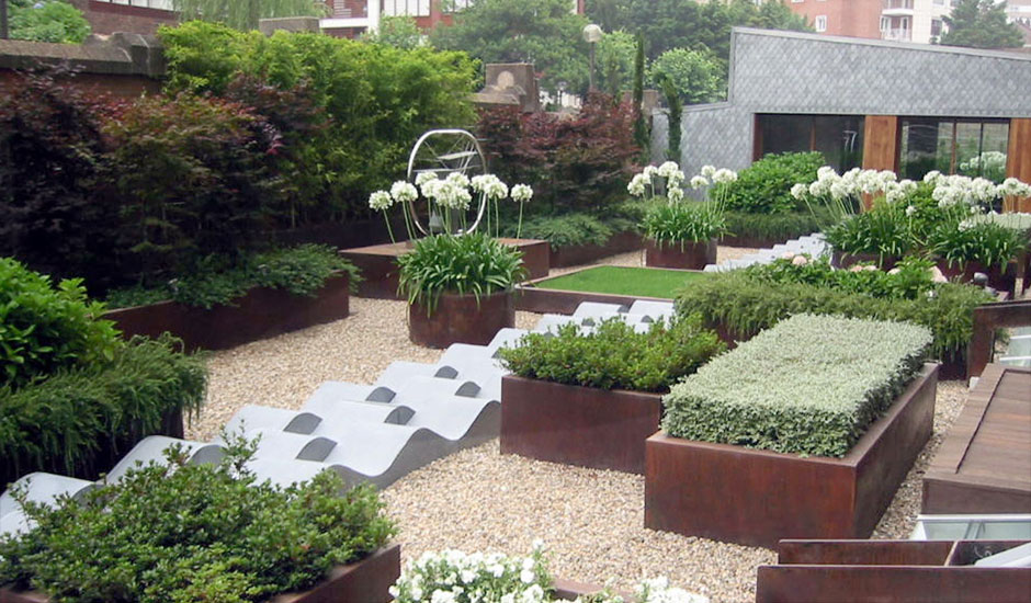 Imagen de los jardines del Hotel Santemar Santander de Teresa Jara, diseñadora de jardines para hoteles y empresas